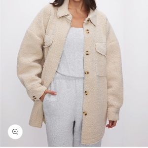 Good American Sherpa shacket